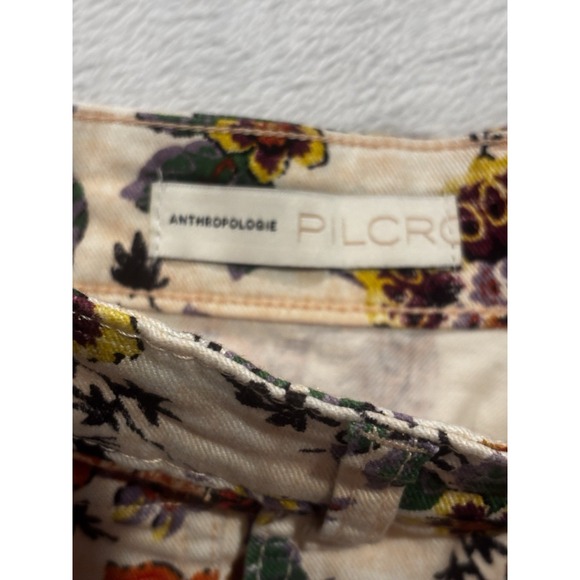 ANTHROPOLOGIE PILCRO Women's Ivory & Floral‎ Print Mid-Rise Skinny Jeans 28 - Picture 10 of 13